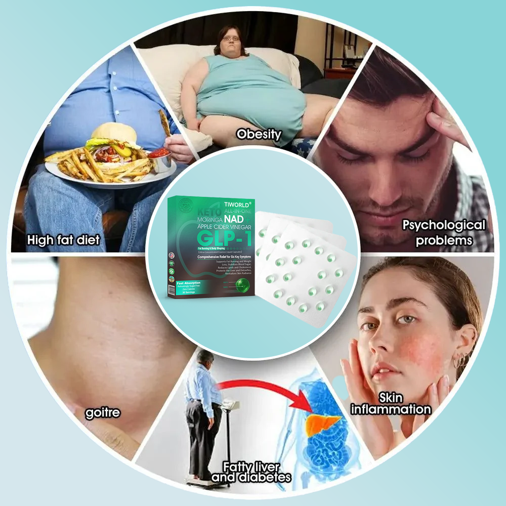 [Official Store] Tiworld® GLP-1 Slimming Essence Pearls 🍏｜Triple Action: NAD⁺, Moringa & ACV｜⚡ Fast Fat Burn & Metabolic Balance｜Backed by Obesity Research Experts